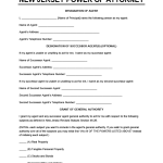 Printable Power Of Attorney Form Nj