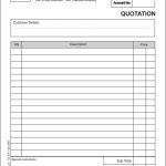 Printable Quote Form