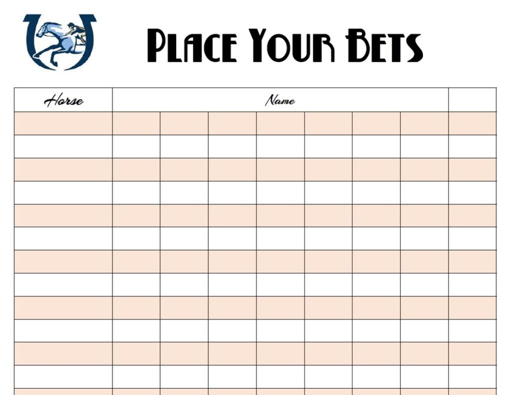 Printable Racing Form Kentucky Derby Fillable Form 2023