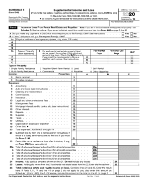 Printable Schedule E Tax Form