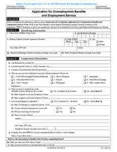 Printable Unemployment Forms Fillable Form 2024   Printable Unemployment Forms 232x300 