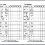 Printable Yahtzee Forms