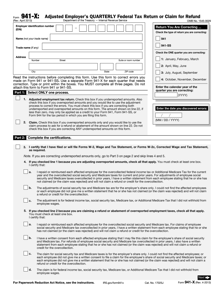 Fillable 2023 941 Quarterly Report Forms