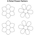 10 Best 6 Petals Flowers Templates Printables Flower Template Flower Petal Template Flower Templates Printable Free