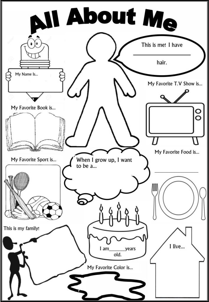 All About Me Printable Template