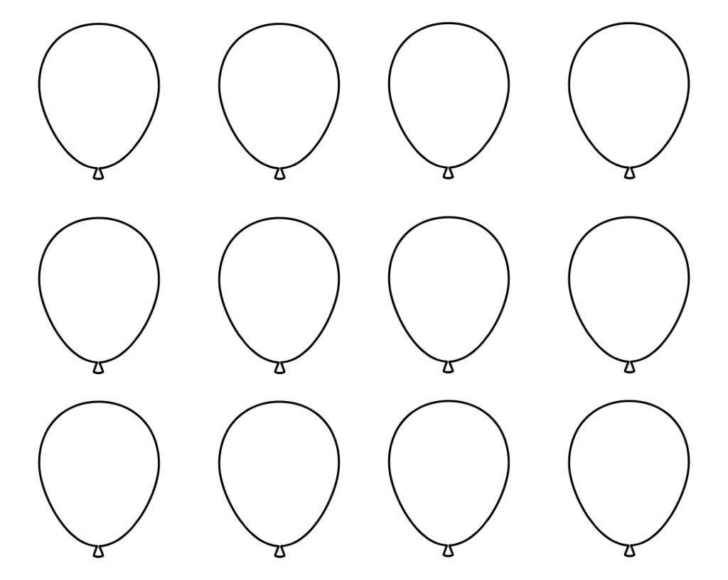 10 Best Balloon Stencils Free Printable Printablee