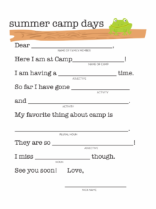10 Best Camping Mad Libs Printable Printablee - Fillable Form 2024