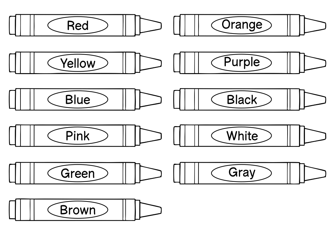 10 Best Crayon Shape Printable Printablee