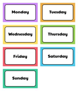 10 Best Days Of The Week Printables Printablee - Fillable Form 2023