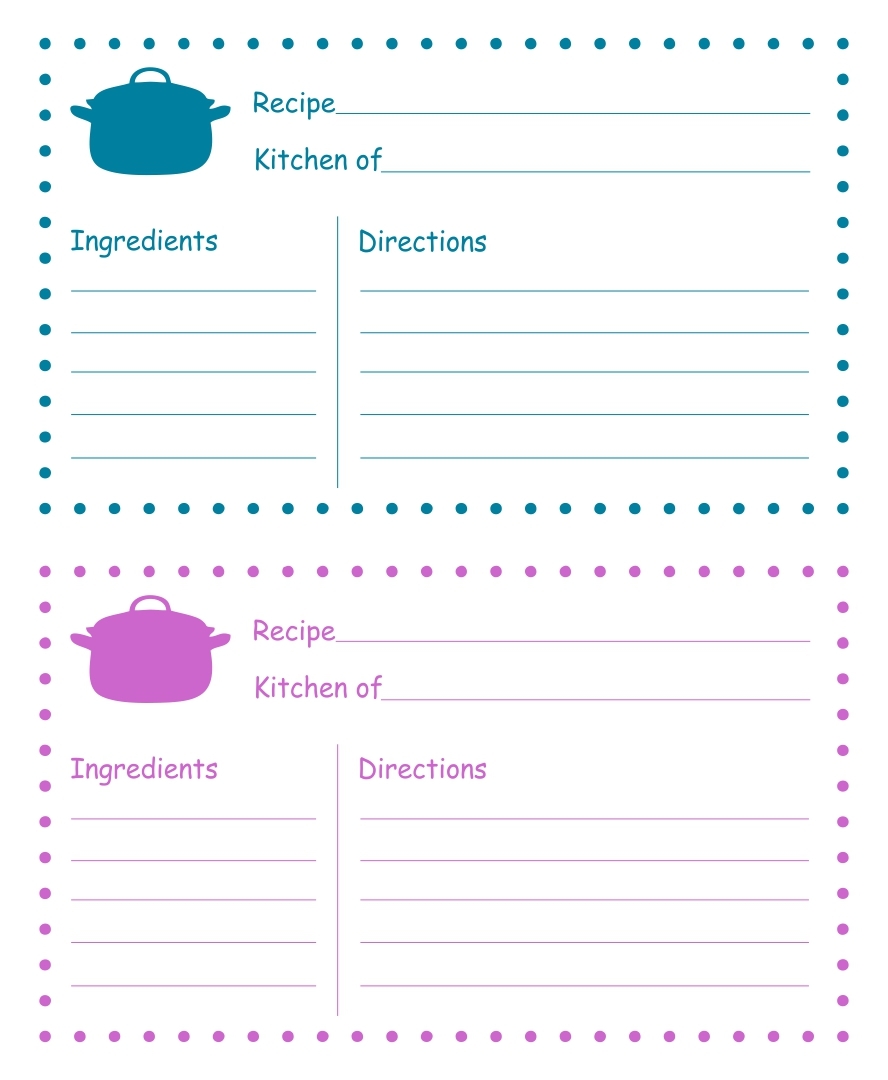 10 Best Editable Printable Recipe Card Template Christmas Printablee