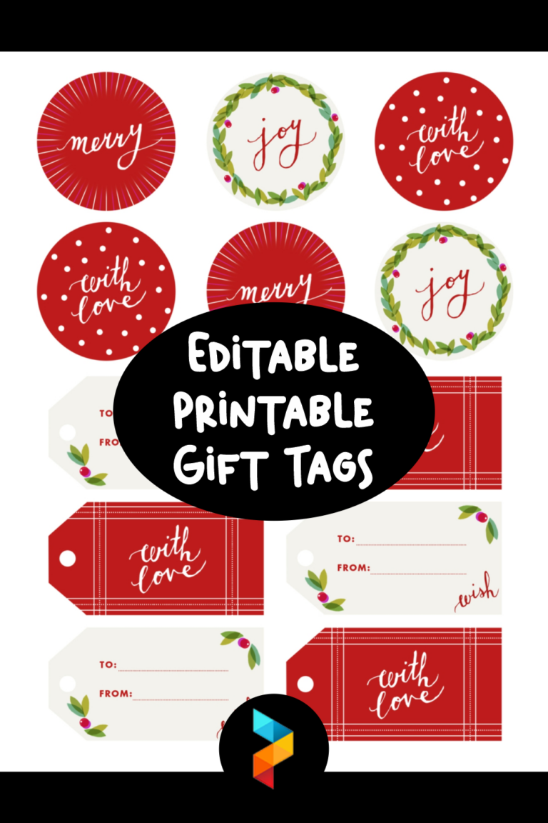 10 Best Free Editable Printable Gift Tags Printablee - Free Power Point ...