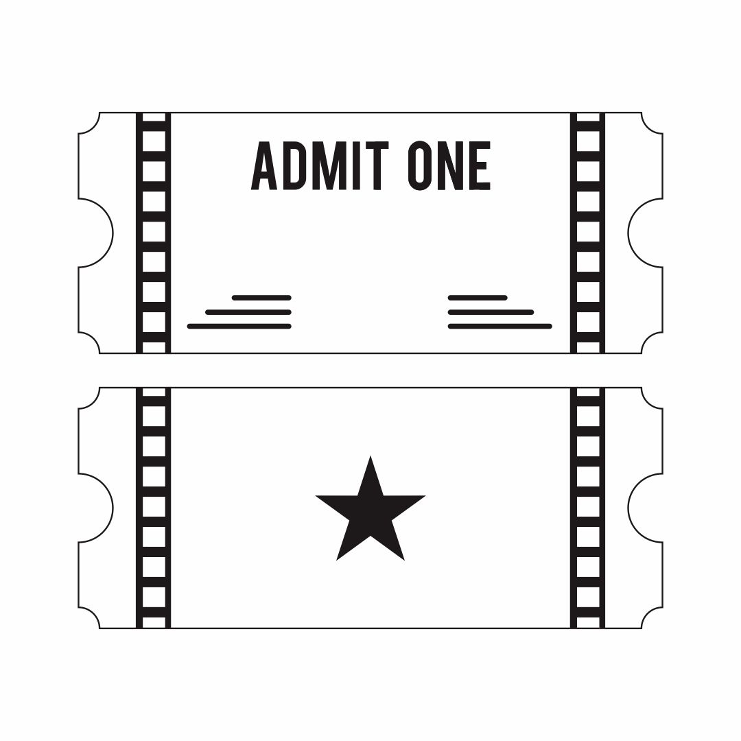 10 Best Free Printable Admit One Ticket Templates Printablee - Fillable ...