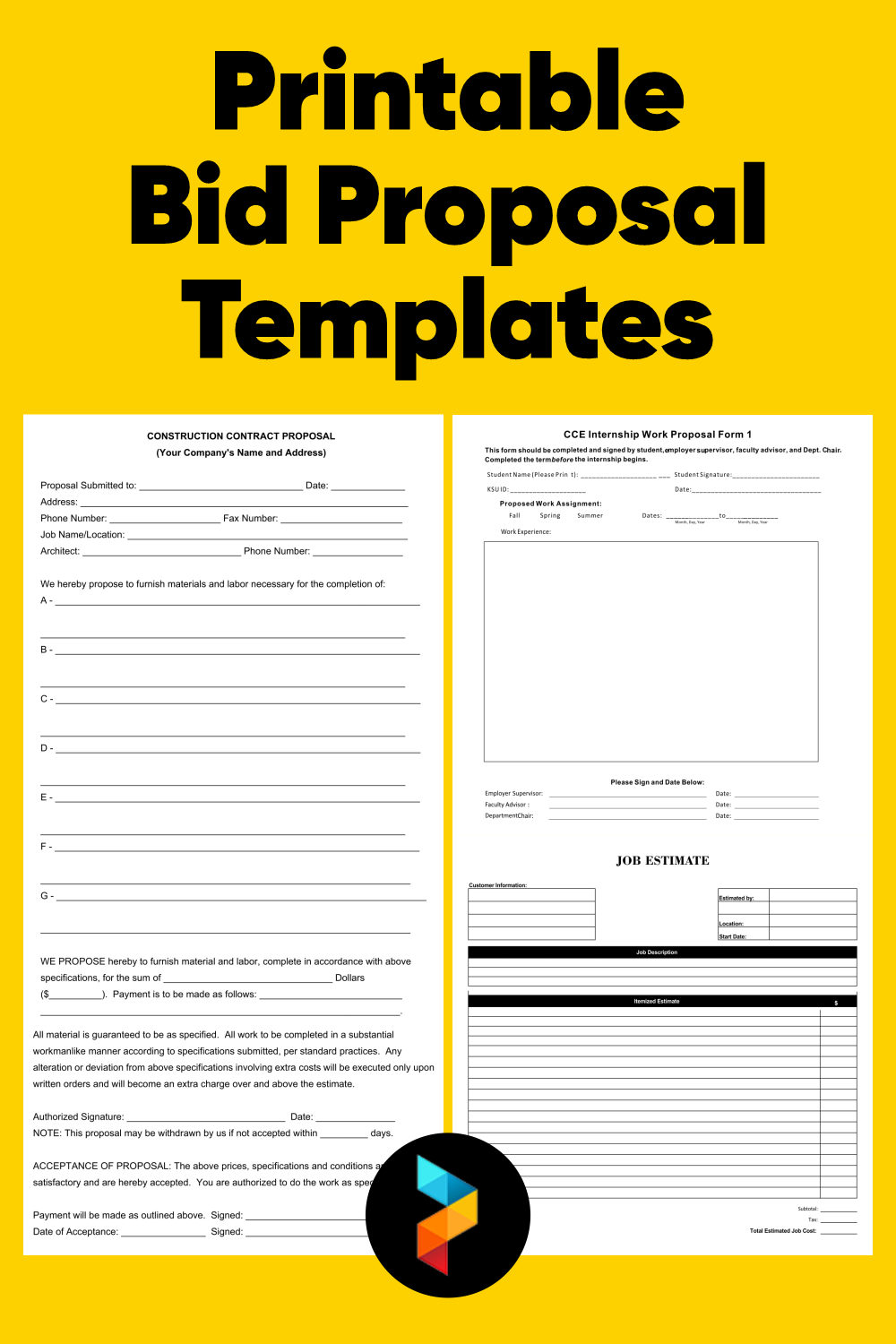 10 Best Free Printable Bid Proposal Templates Printablee