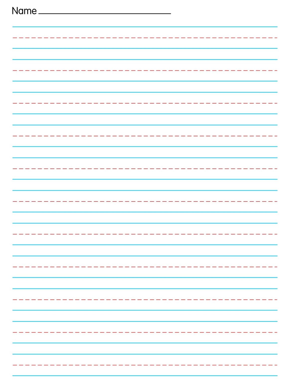 10 Best Free Printable Handwriting Paper Printablee - Fillable Form 2023
