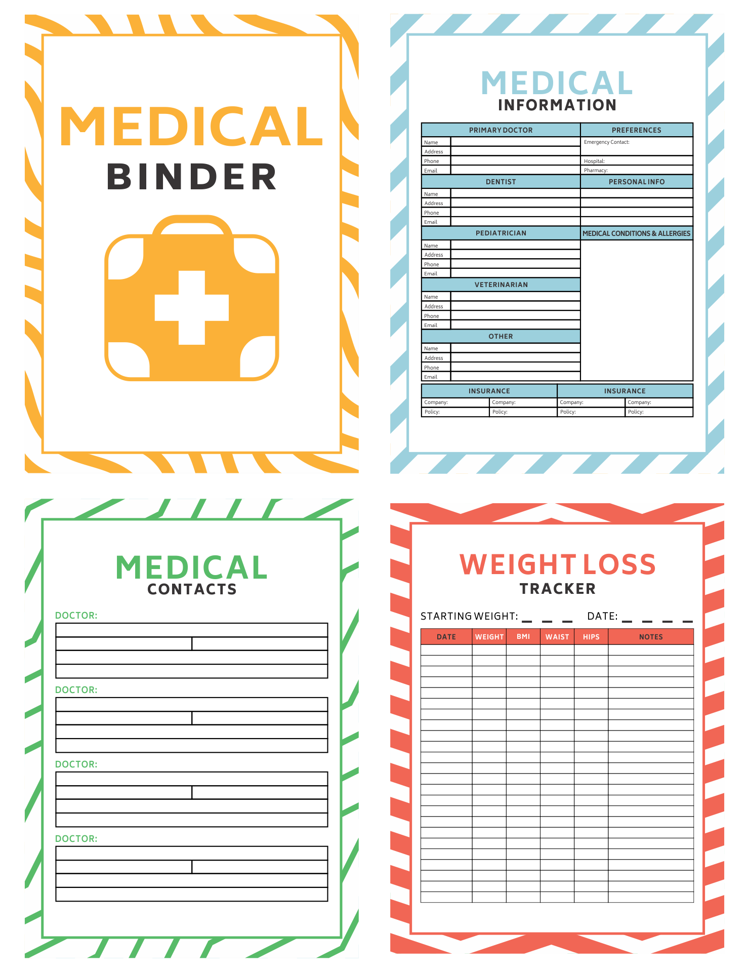 10 Best Medical Binder Printables Printablee