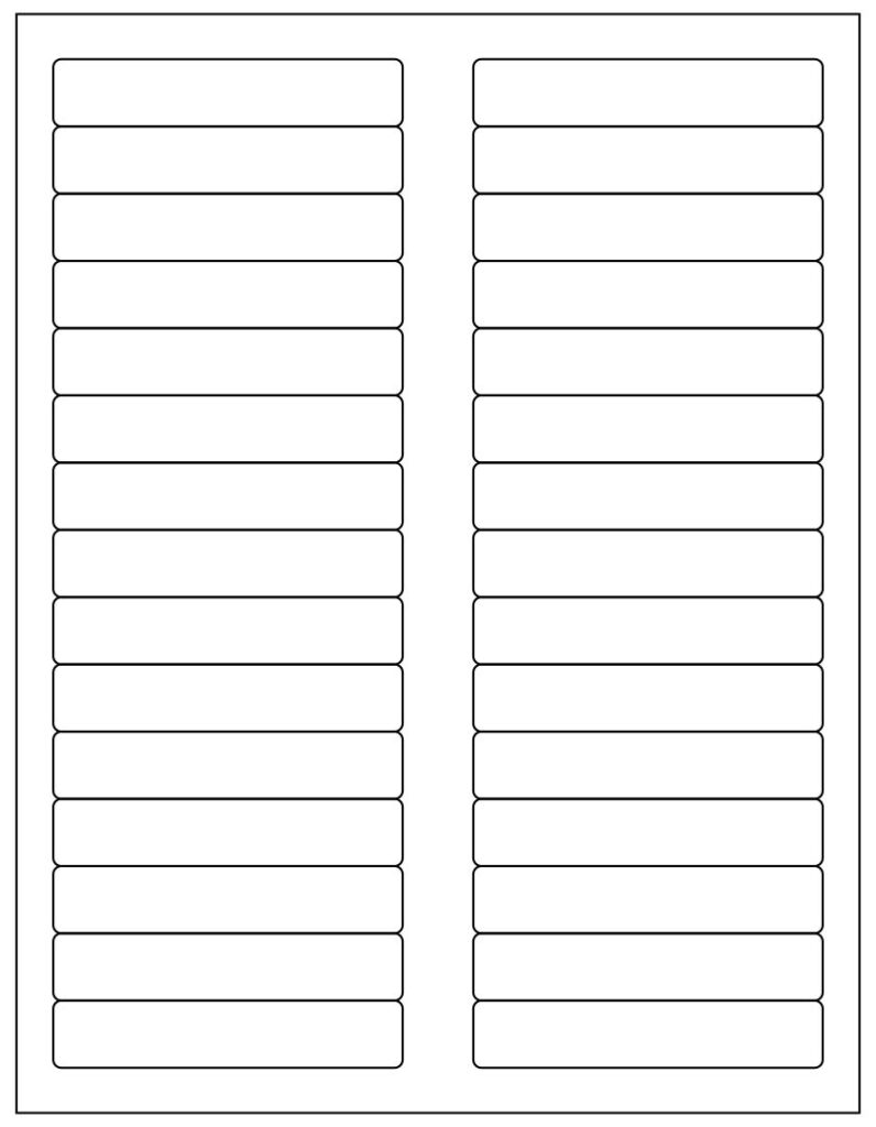 Printable Hanging File Folder Tab Template