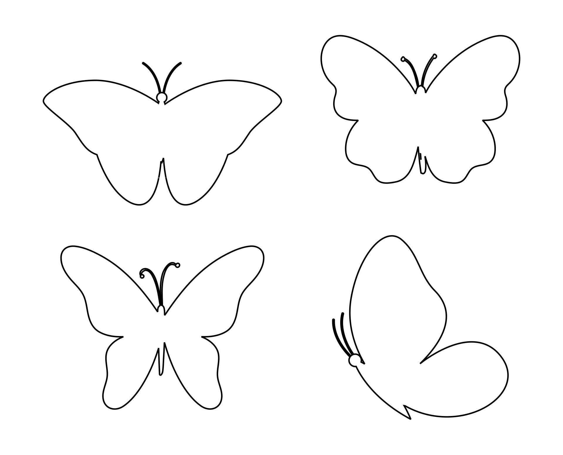 10 Best Printable Butterflies Patterns Printablee