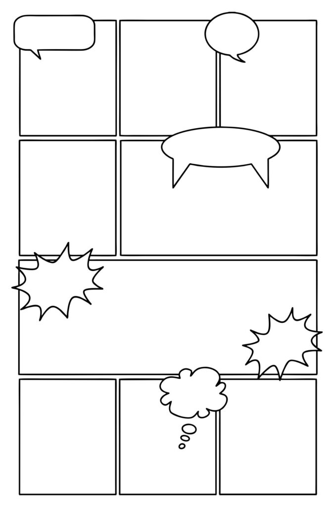 Printable Comic Strip Template Pdf