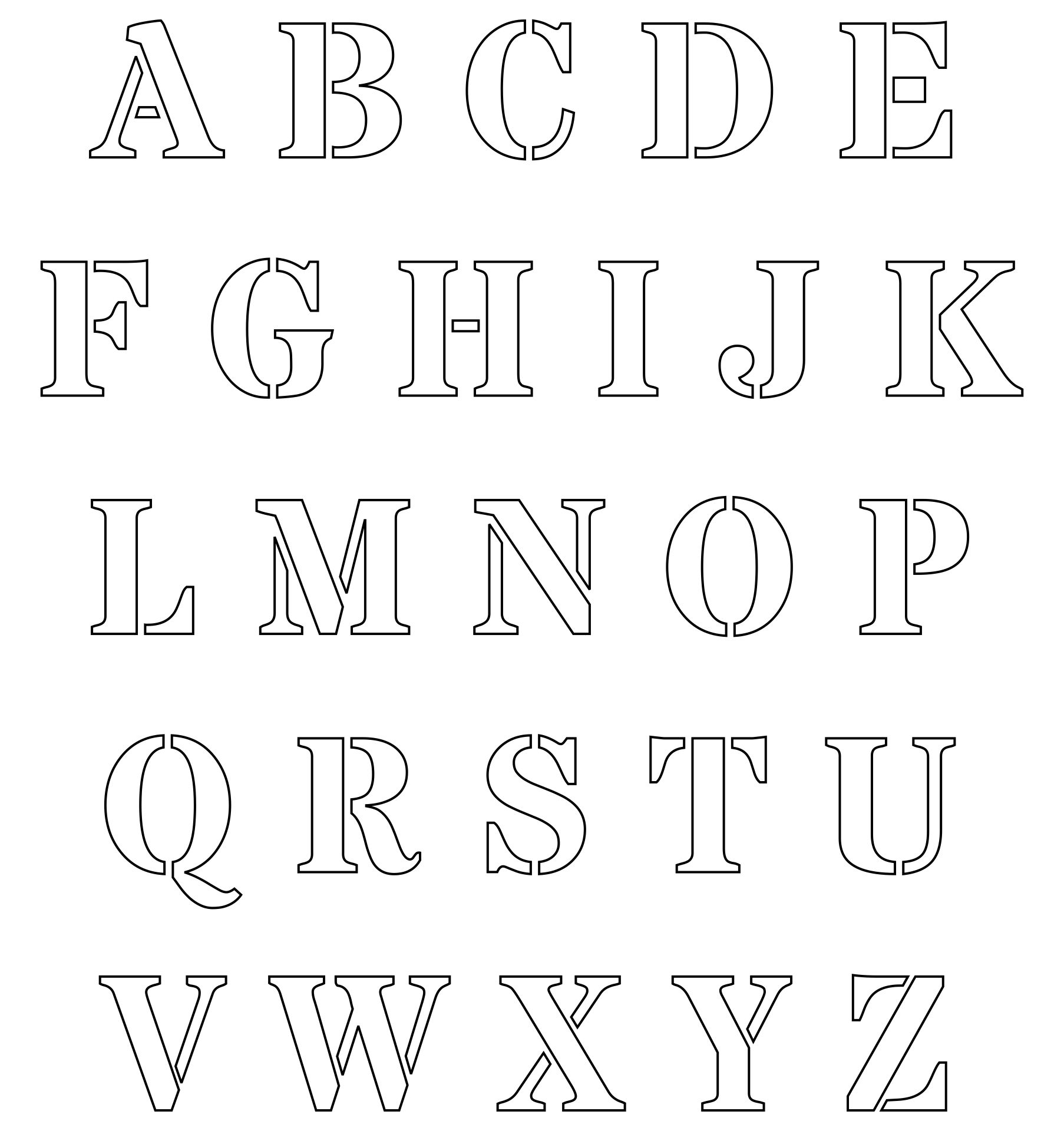 10 Best Printable Cut Out Letters Printablee