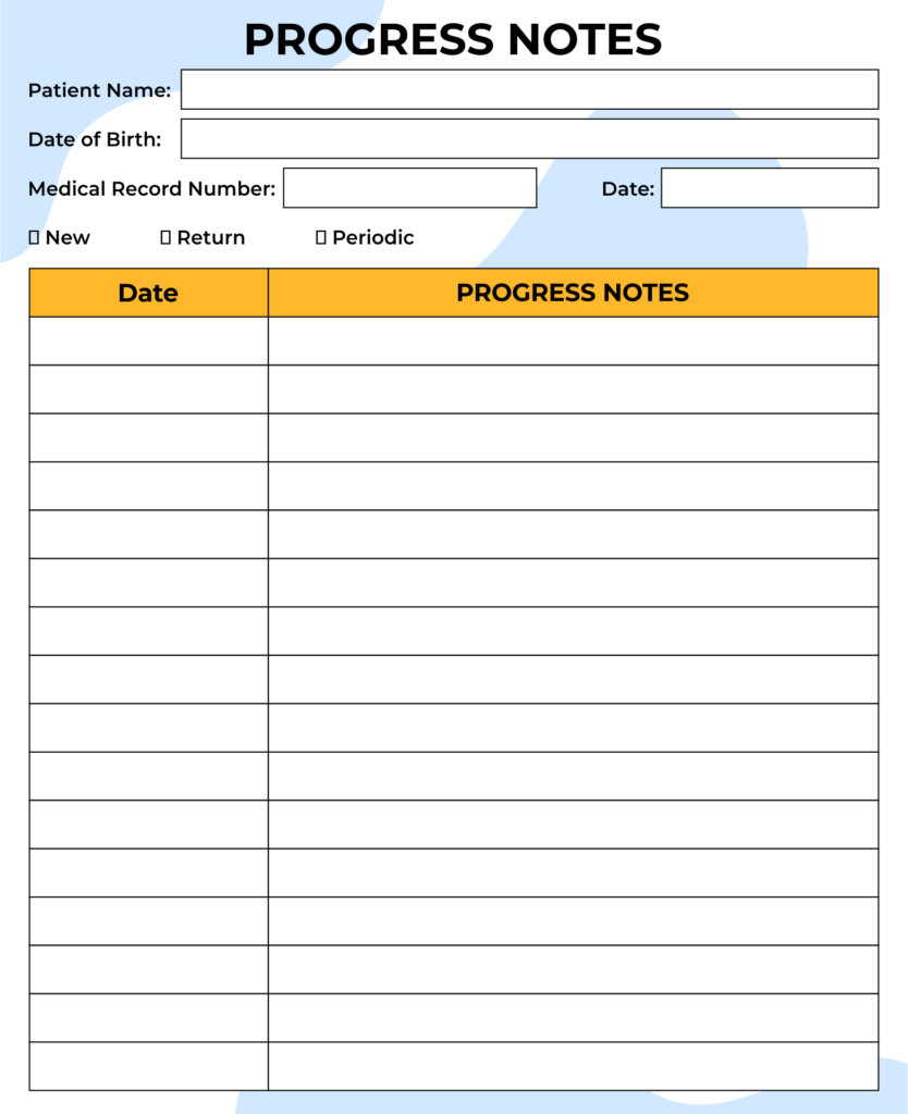 10 Best Printable Medical Progress Note Template Printablee