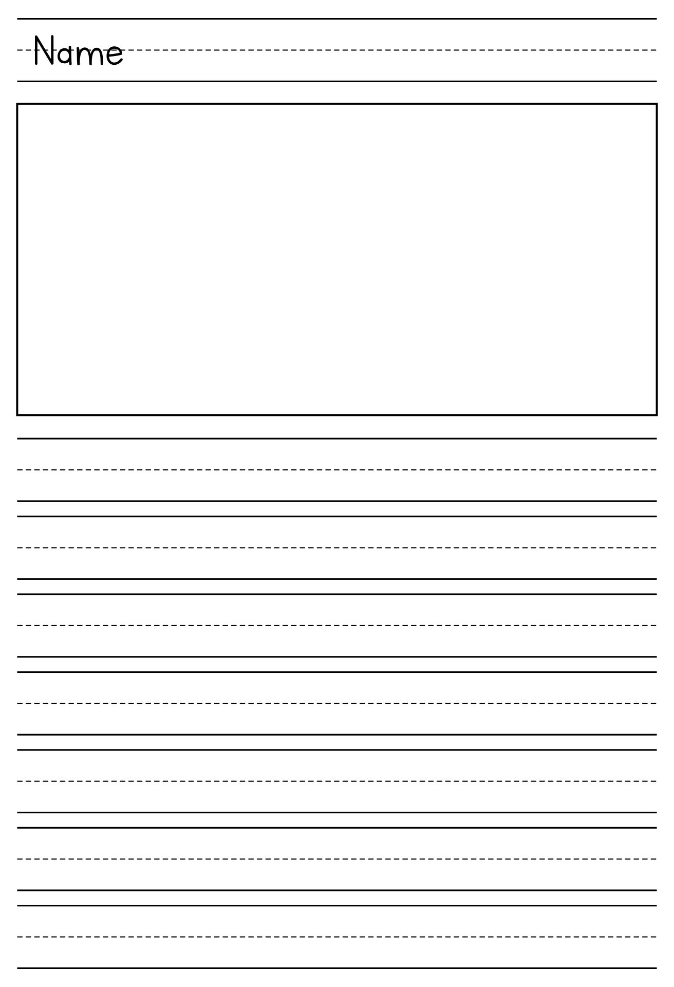 10 Best Printable Primary Writing Paper Template Printablee