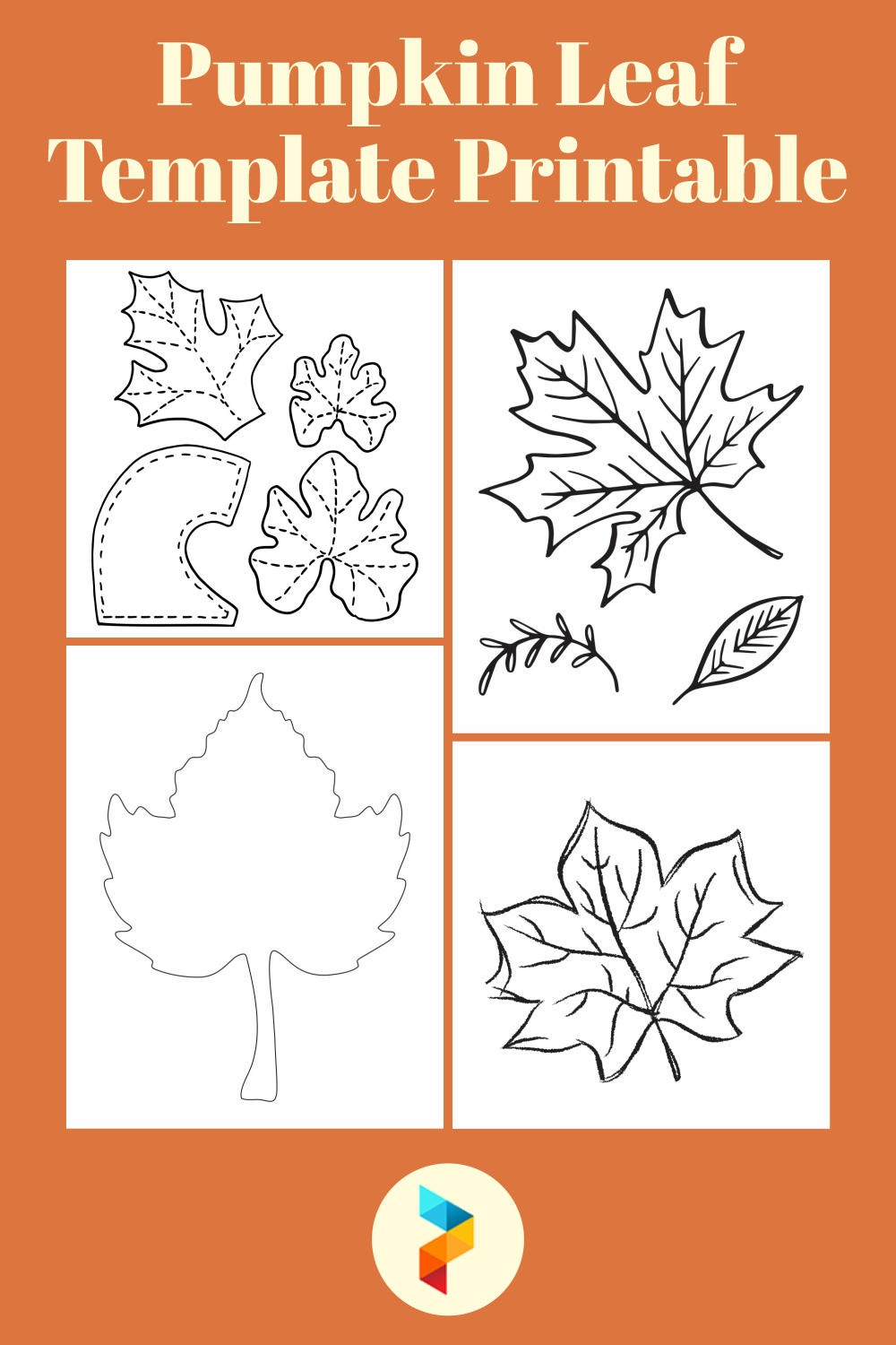 10 Best Pumpkin Leaf Template Printable Printablee