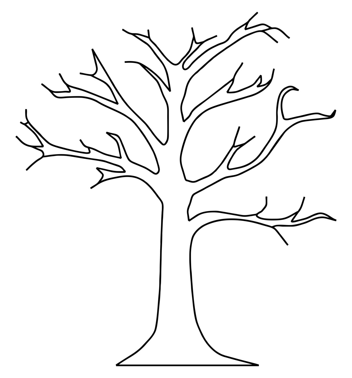 Tree Trunk Printable Template - Fillable Form 2023