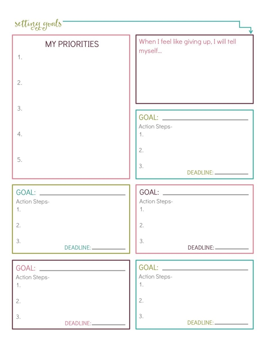 10 Free Printable Goal Setting Worksheets Parade Entertainment Recipes Health Life Holidays