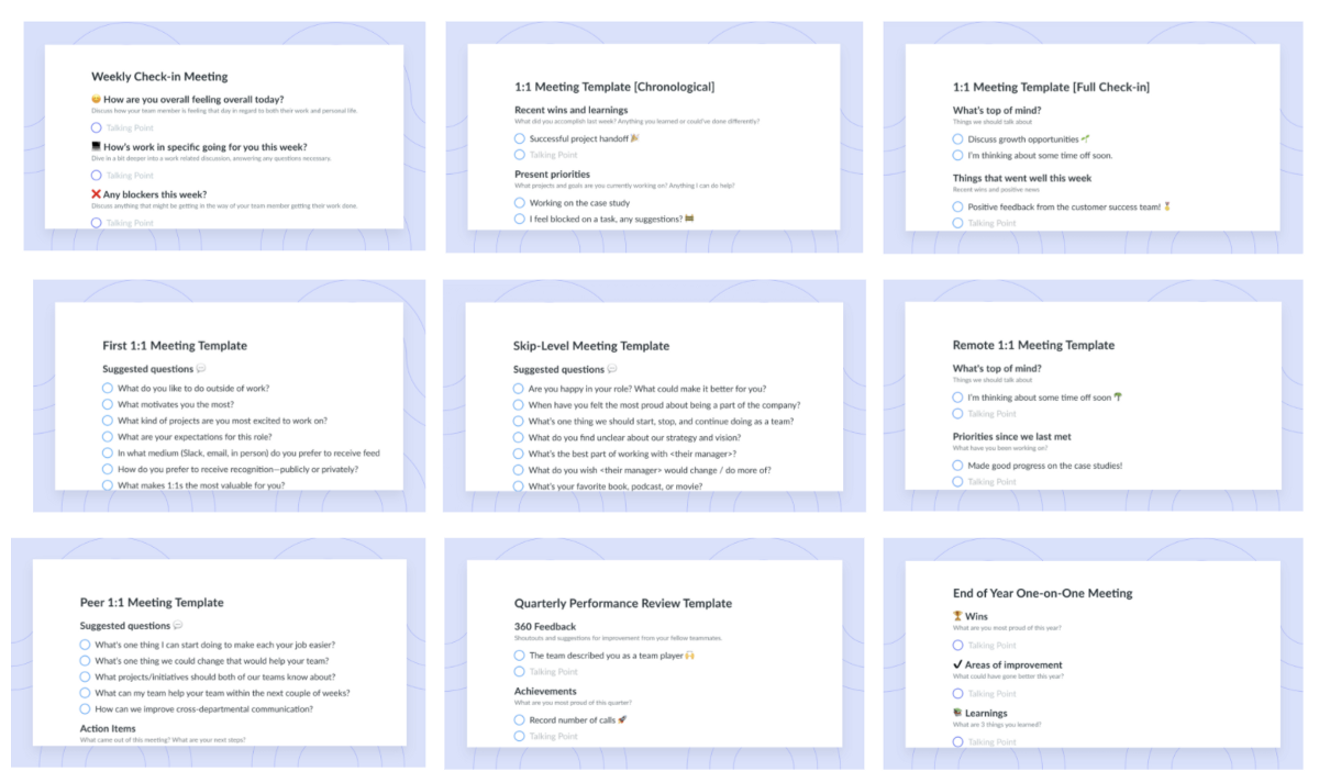 10 One on One Meeting Templates For Engaged Teams By Fellow App Fellow app Medium