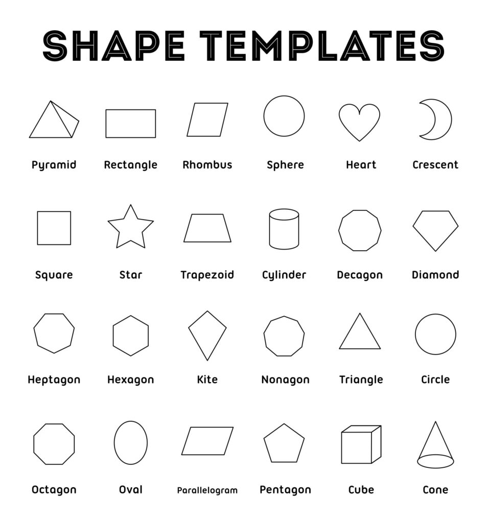 Shape Templates Printable