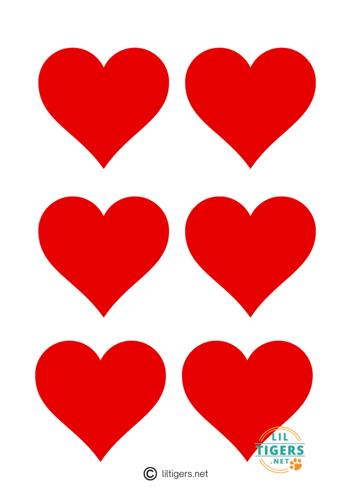 Printable Red Heart Template