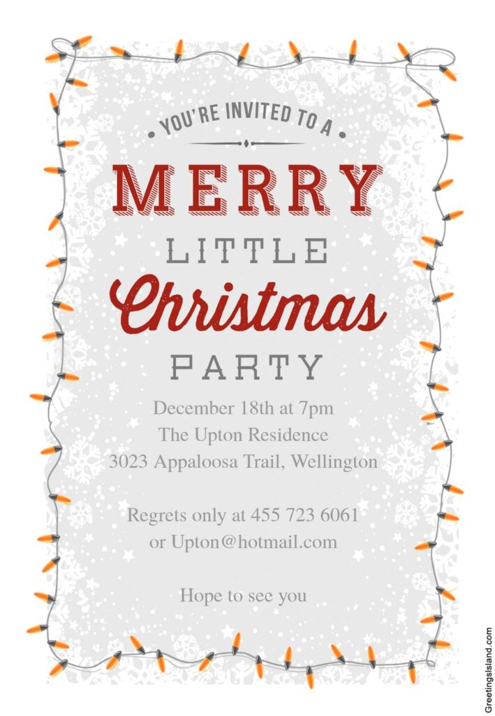 Free Printable Christmas Party Invitation Templates