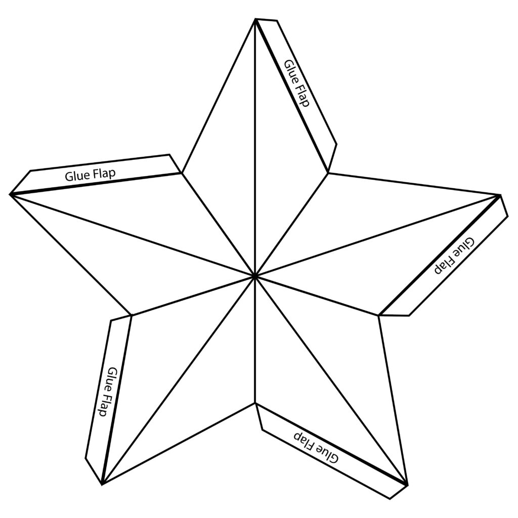 Free Printable 3d Star Template Printable Fillable Form 2023