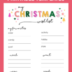 15 Best Christmas Wish List Free Printable Templates Printablee