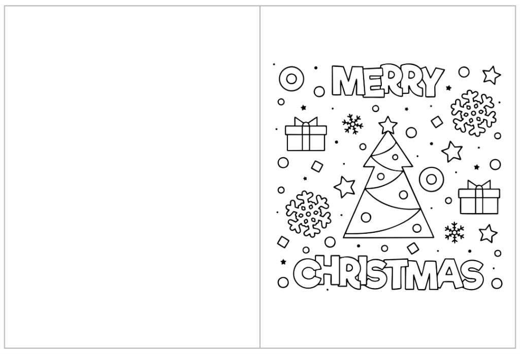 15 Best Printable Christmas Coloring Cards Kids Printablee