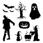 15 Best Vintage Halloween Silhouettes Free Printable Halloween Silhouettes Halloween Window Silhouettes Halloween Printables Free