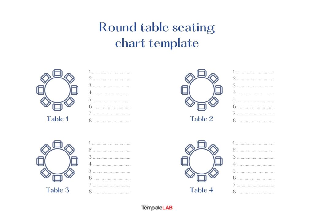 Seating Chart Template Printable