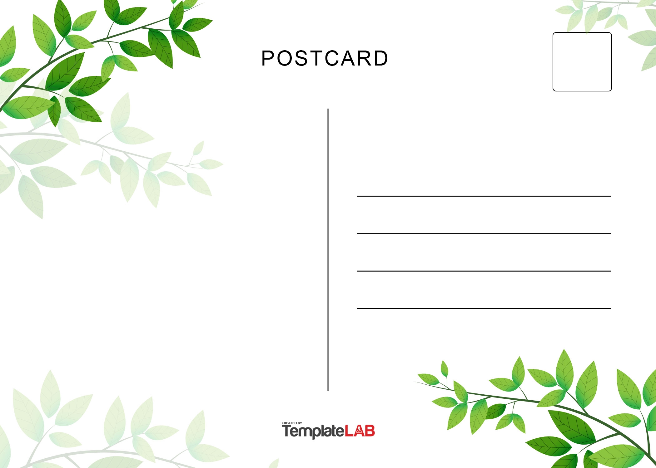 19 Printable Postcard Templates Designs Word PDF PSD 