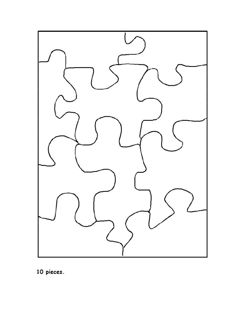 Full Page Printable Puzzle Piece Template