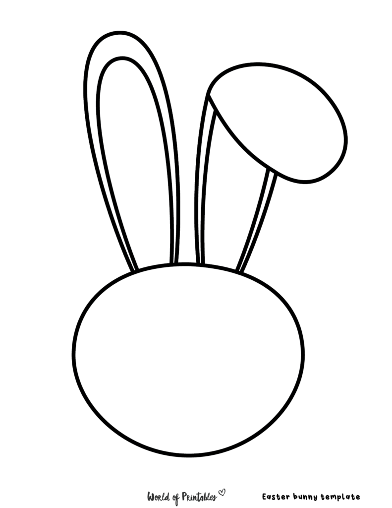 Bunny Face Template Printable