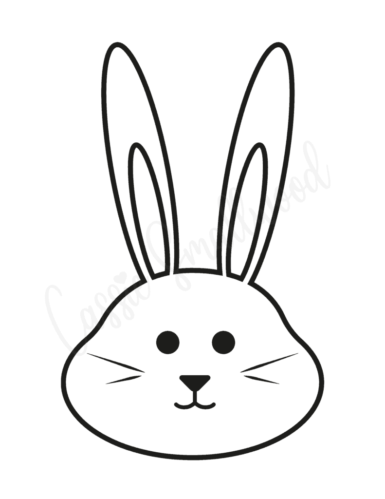Printable Bunny Head Template