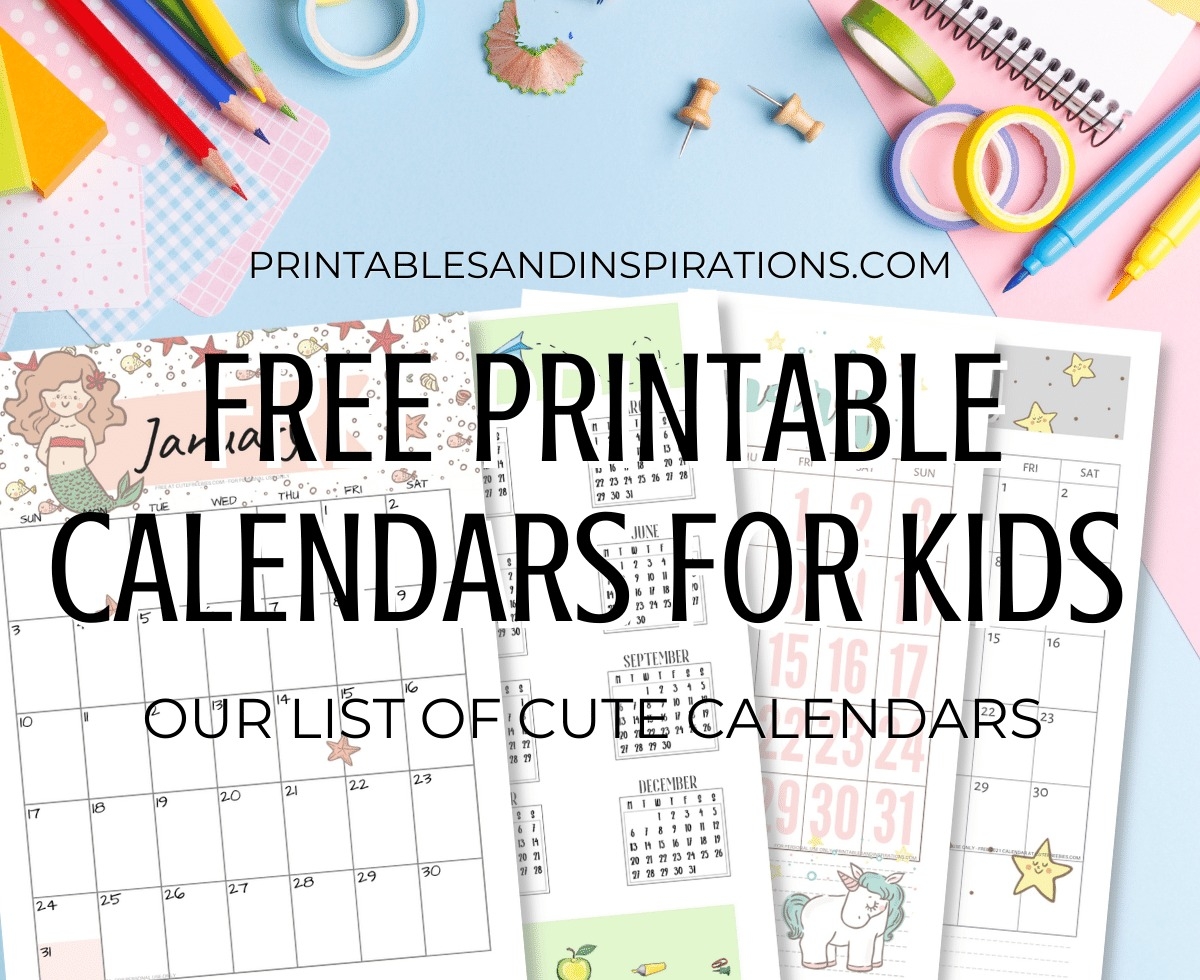 2021 Free Printable Calendar For Kids Printables And Inspirations