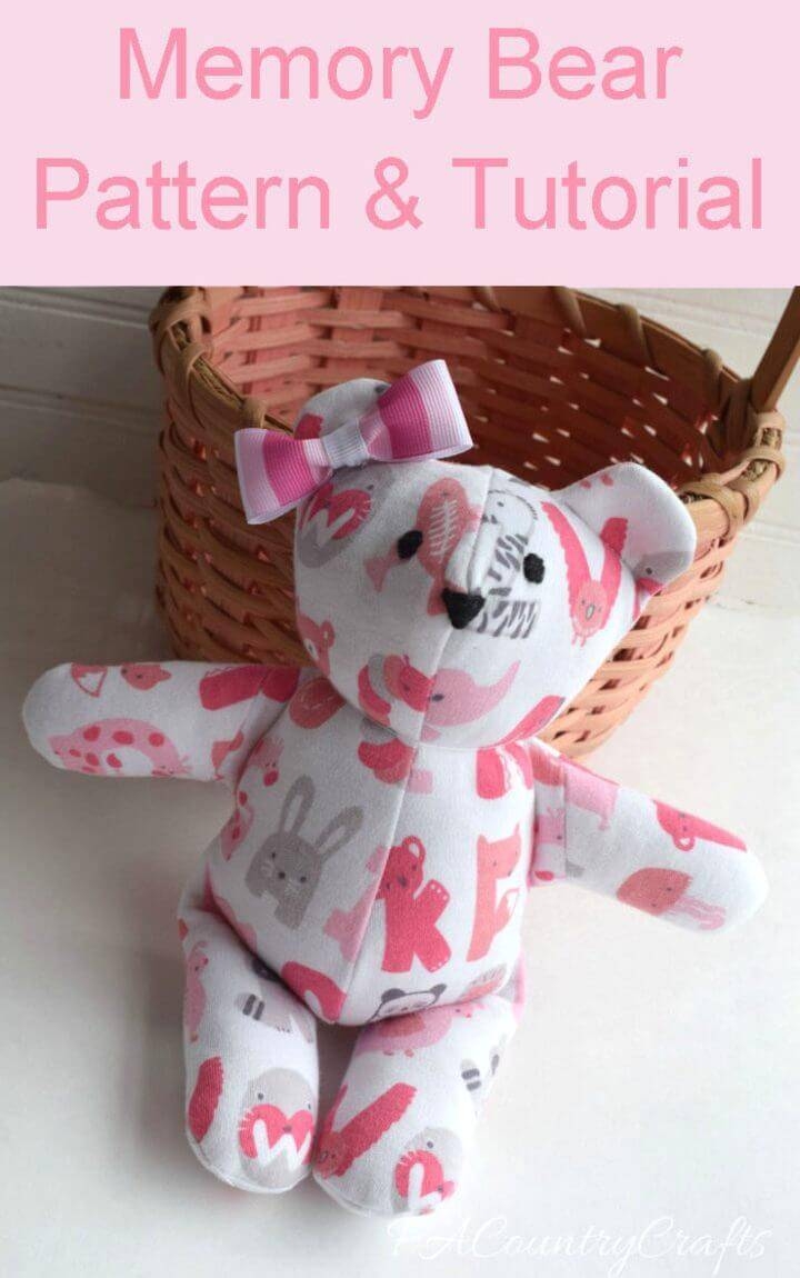 22 Free Teddy Bear Patterns Download PFD Sewing Pattern 