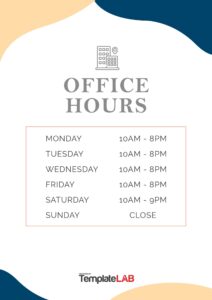22 Printable Business Hours Templates - 22 Printable Business Hours Templates Word Powerpoint Pdf 212x300 
