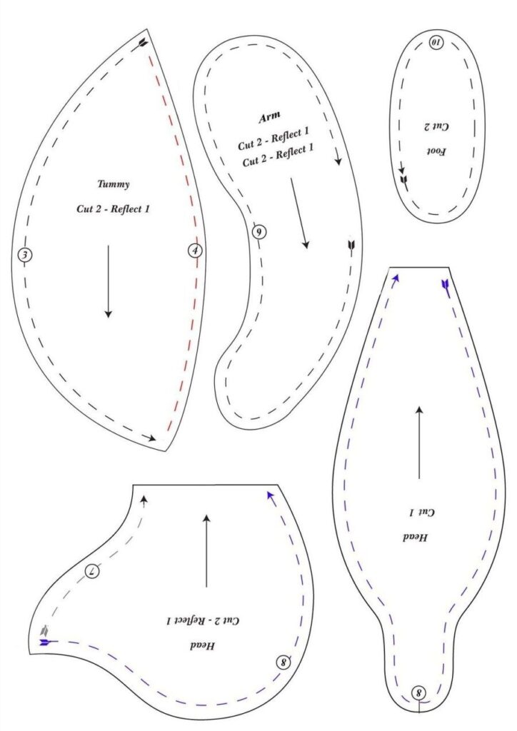 Template Free Downloadable Memory Bear Sewing Pattern Free Printable