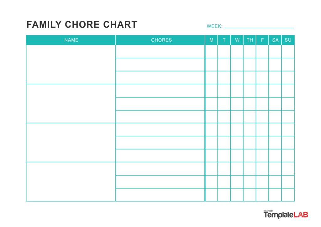 Chores Template Printable