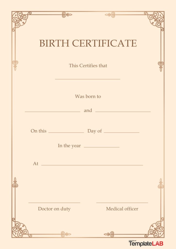 27 Birth Certificate Templates Word PPT PDF TemplateLab