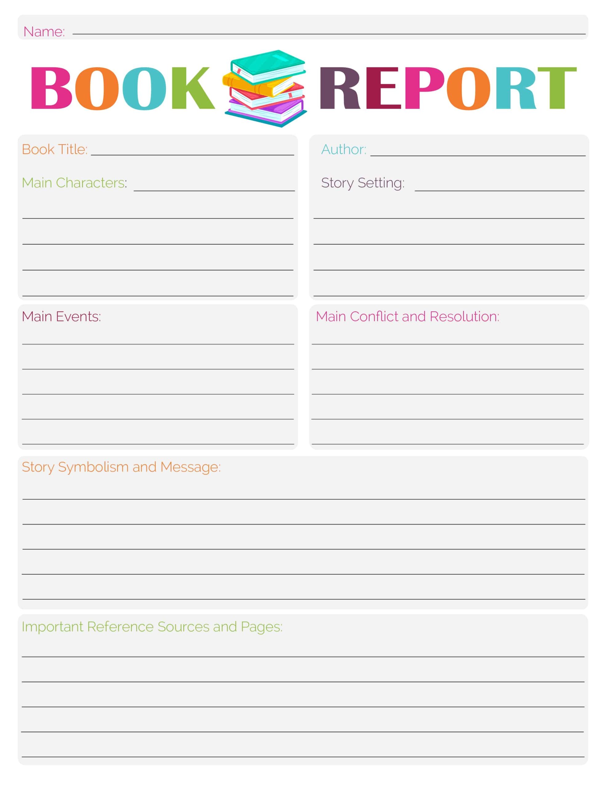 3 Free Printable Book Report Templates Freebie Finding Mom