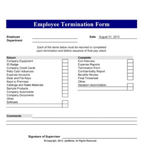 30 Best Employee Termination Forms Letter Templates - Fillable Form 2023