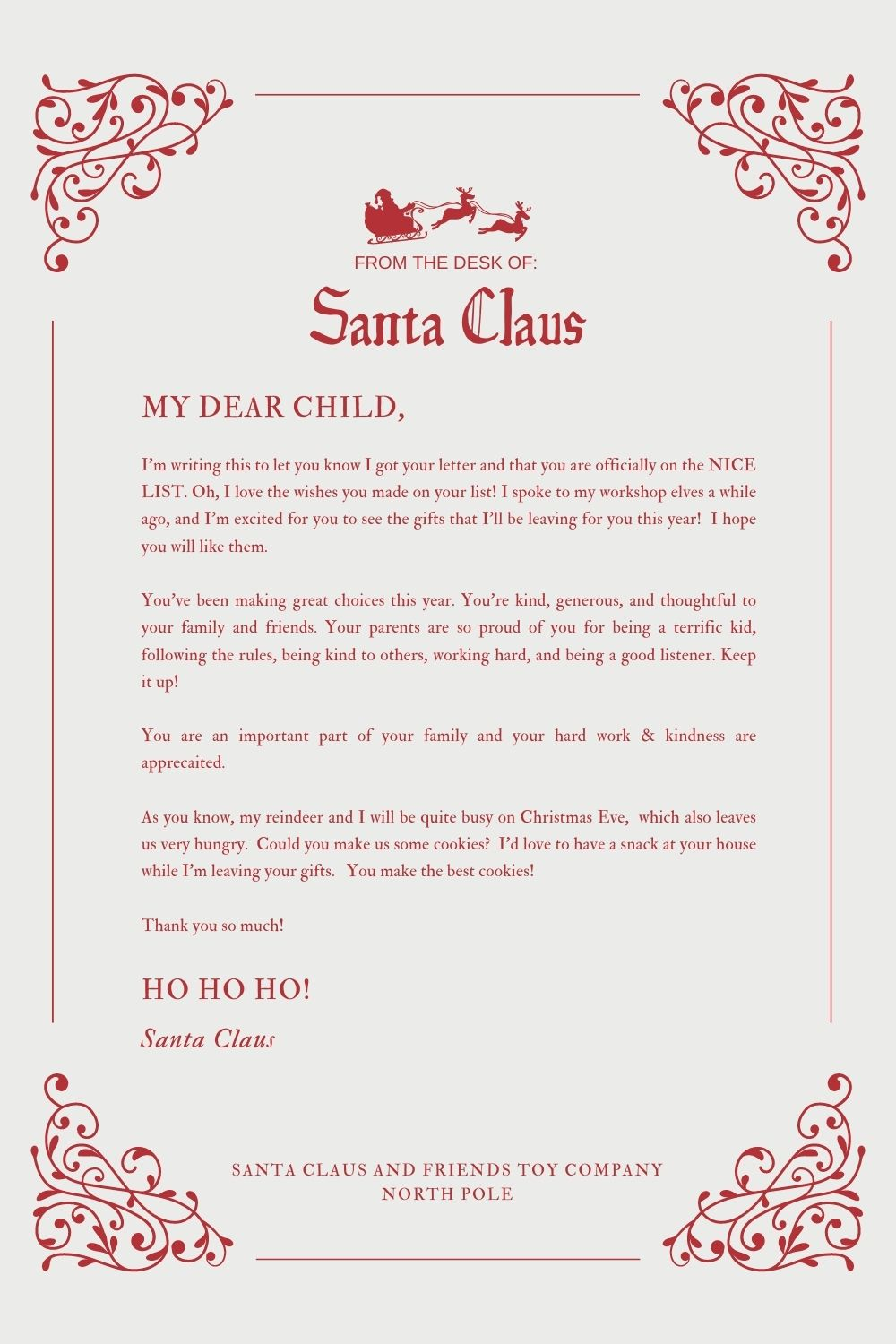 30 Free Santa Letter Templates To Print Use right Now Santa Letter Template Free Santa Letter Template Santa Letter